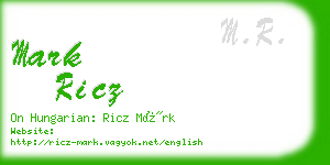 mark ricz business card